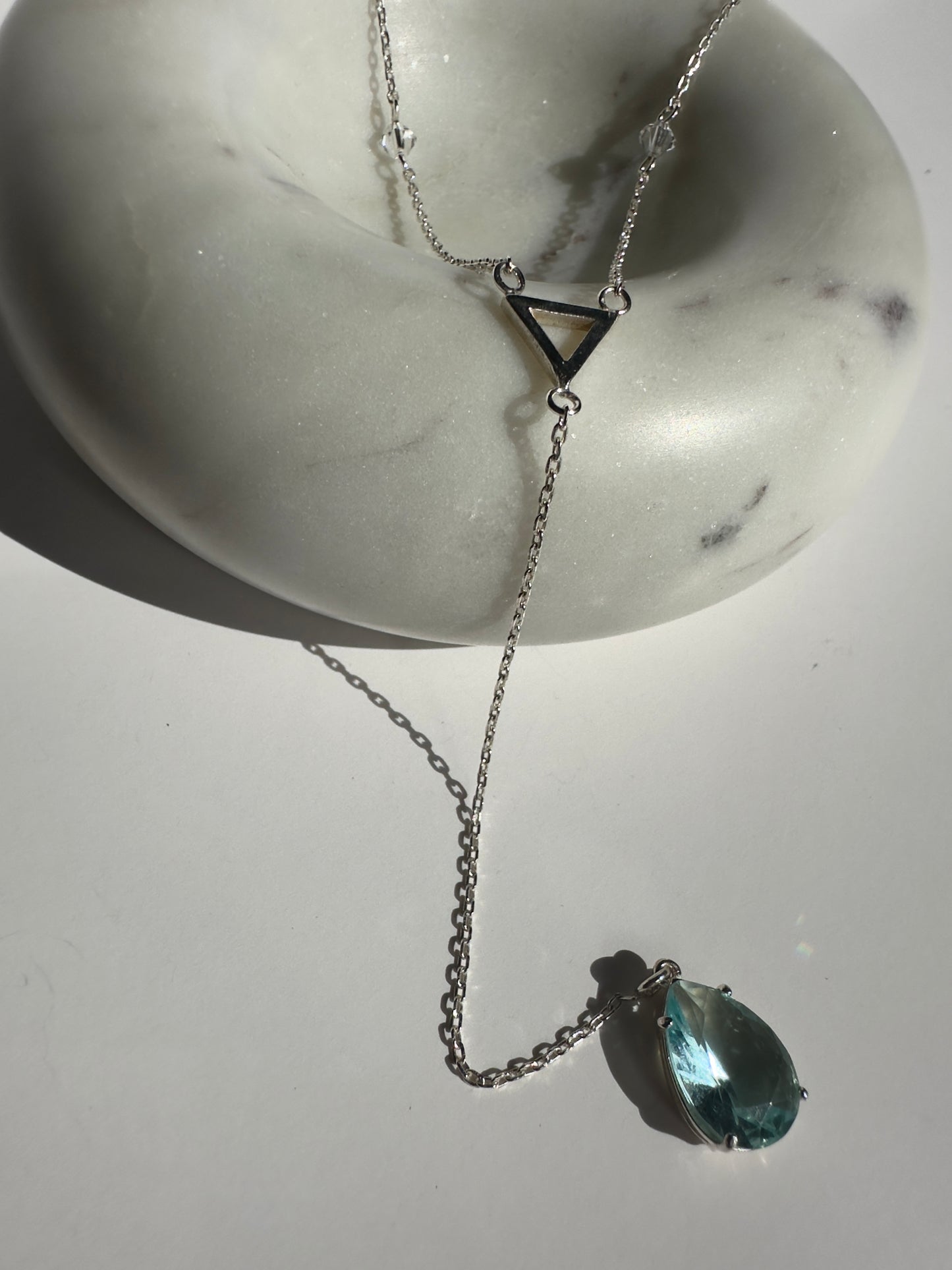 Blue Zircon Extended Necklace