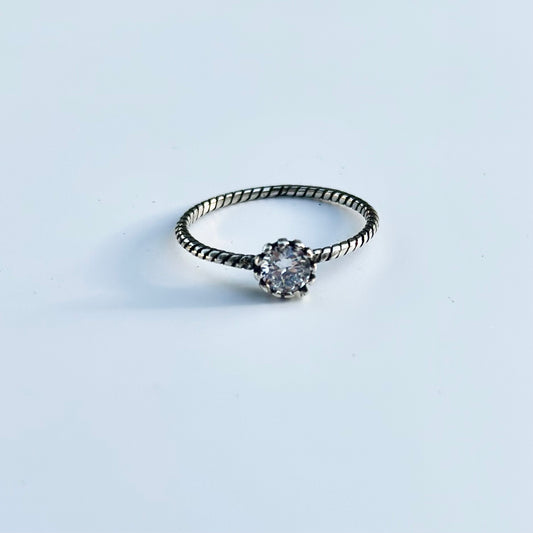 Rounded Zircon Ring