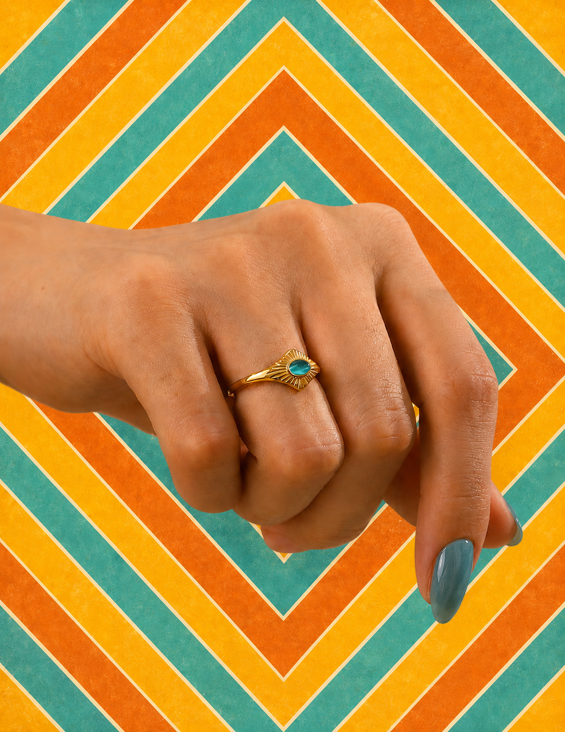 BLUE OPAL RING