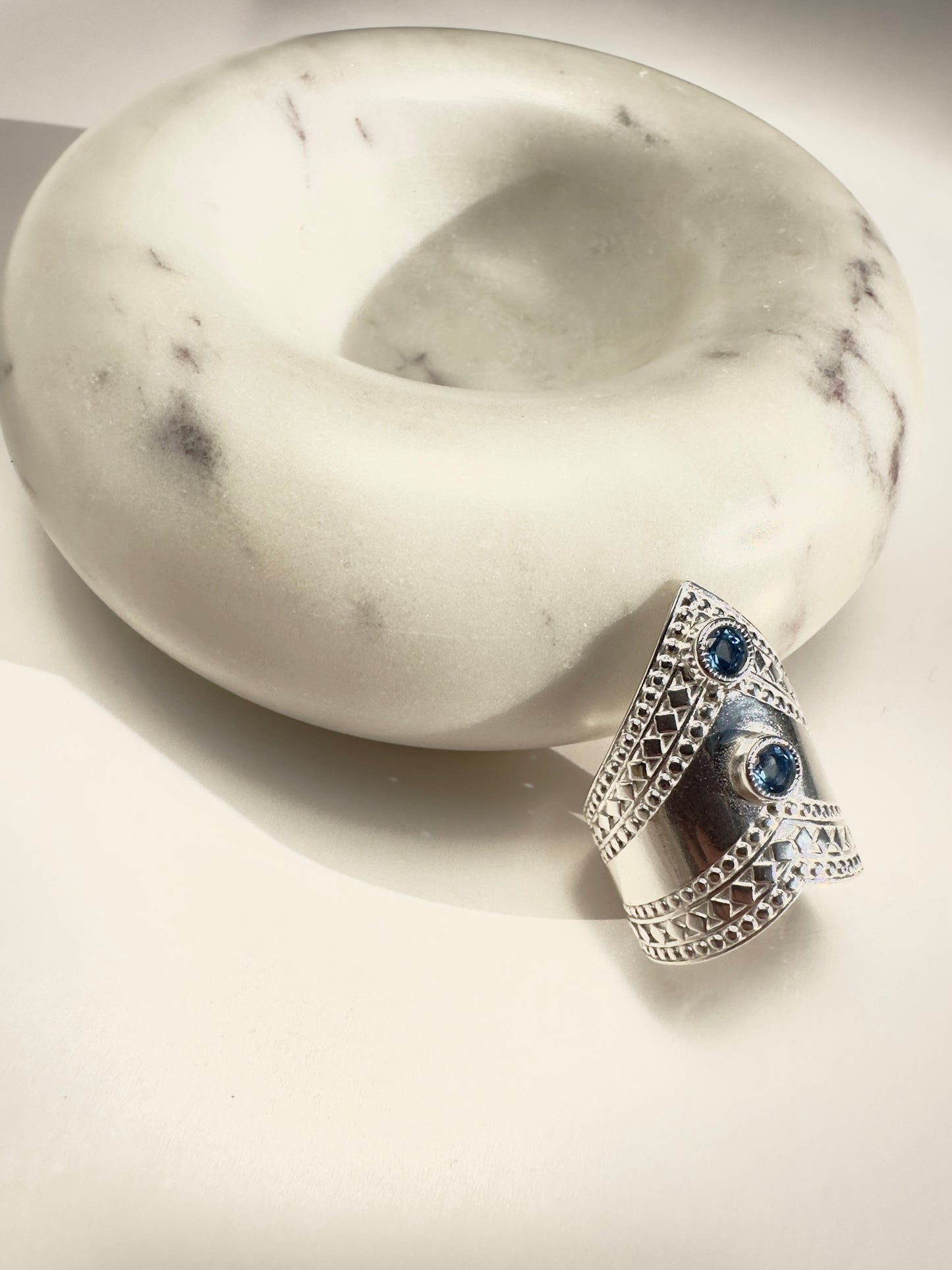 Aqua Marine Adjustable Ring